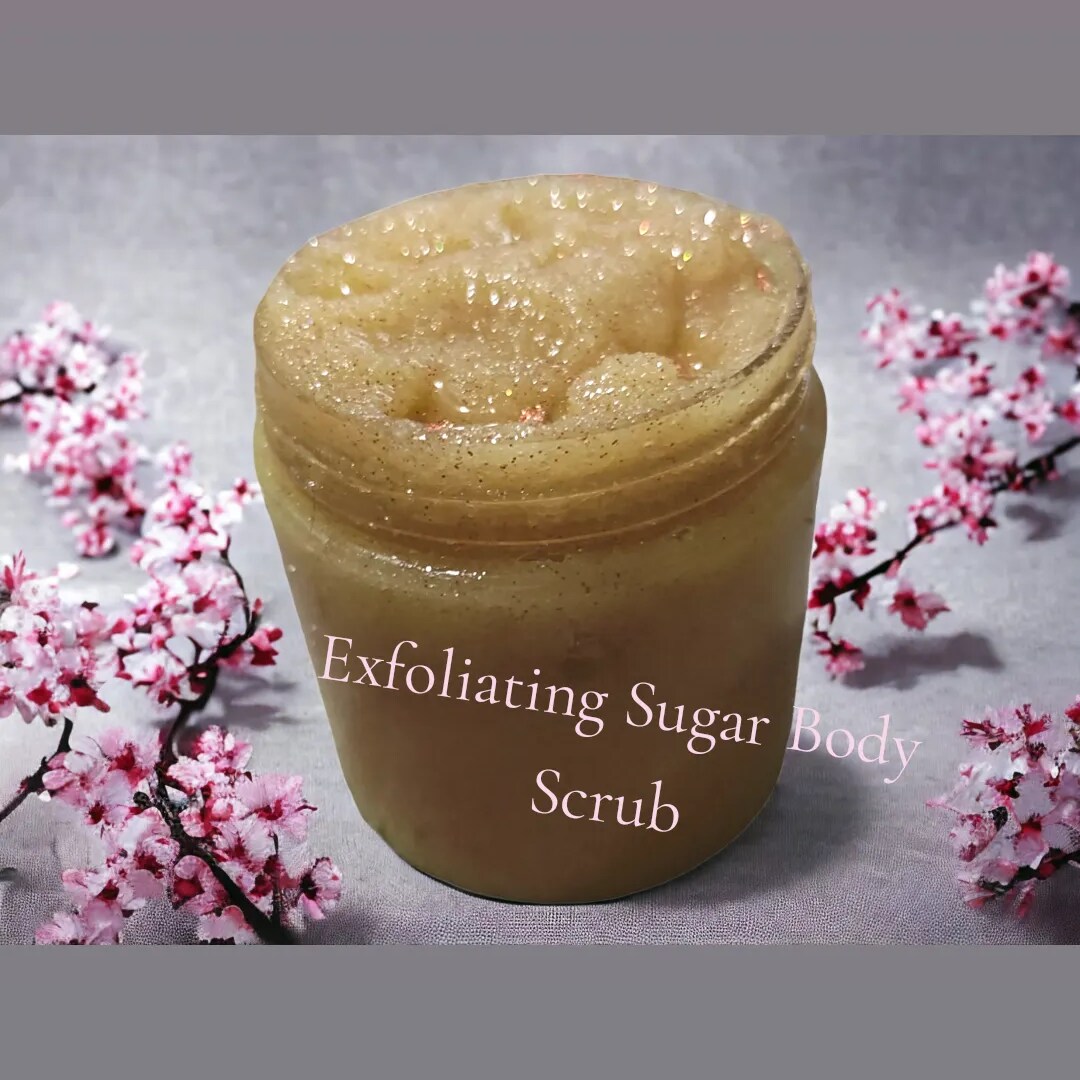 Diy homemade skincare exfoliating sugar scrub